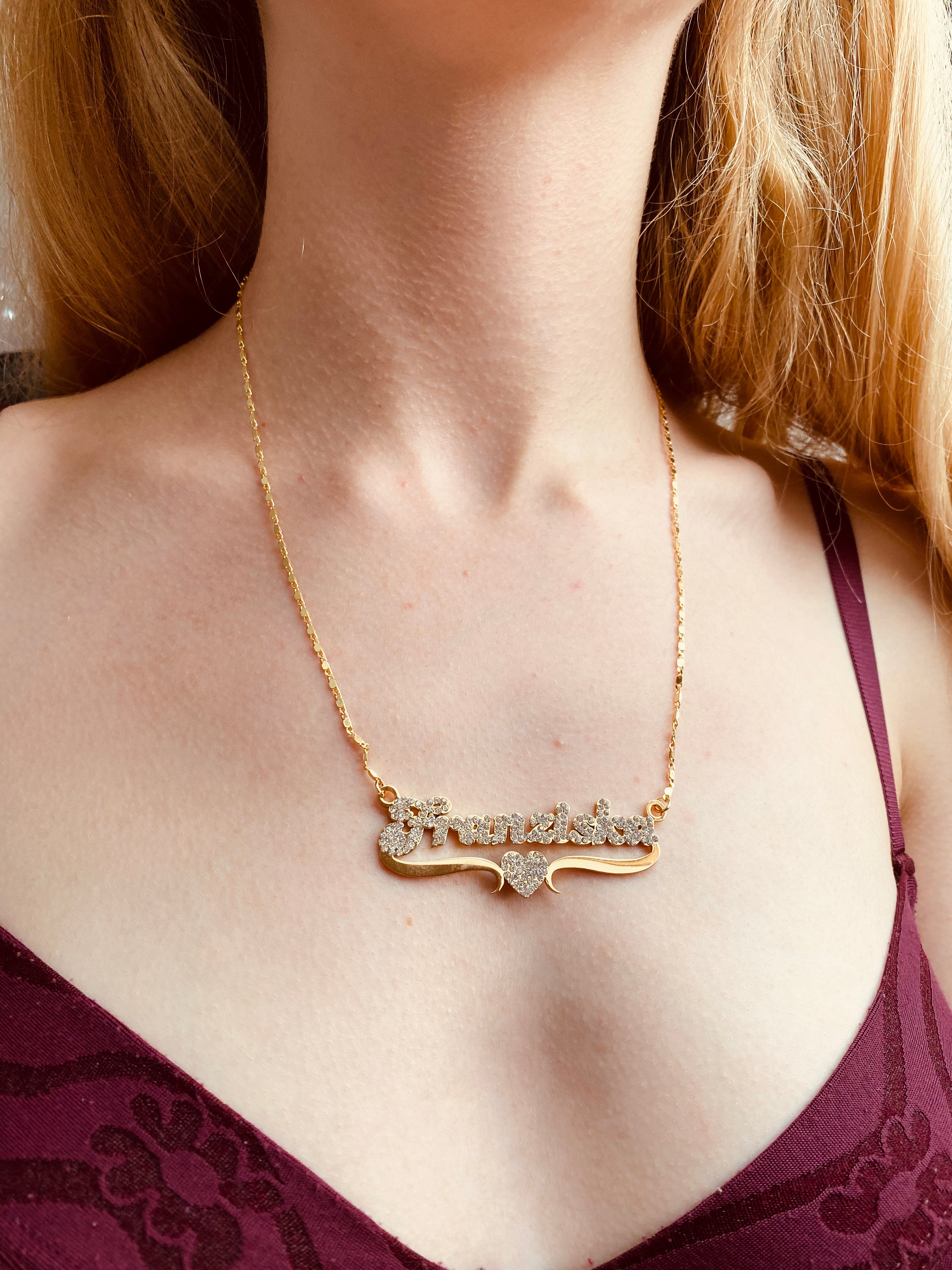 Pavé Crystal Heart Pendant