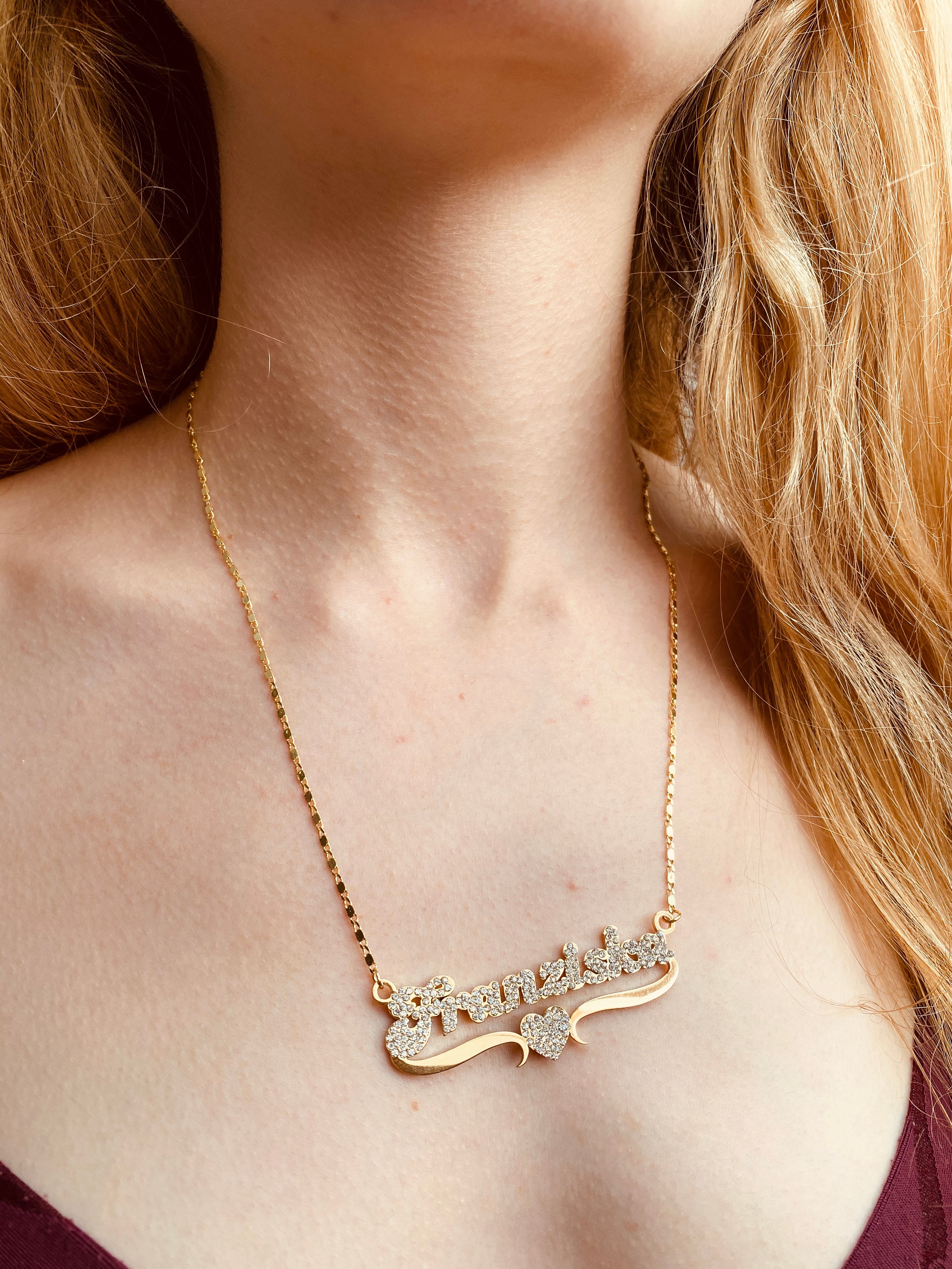 Pavé Crystal Heart Pendant