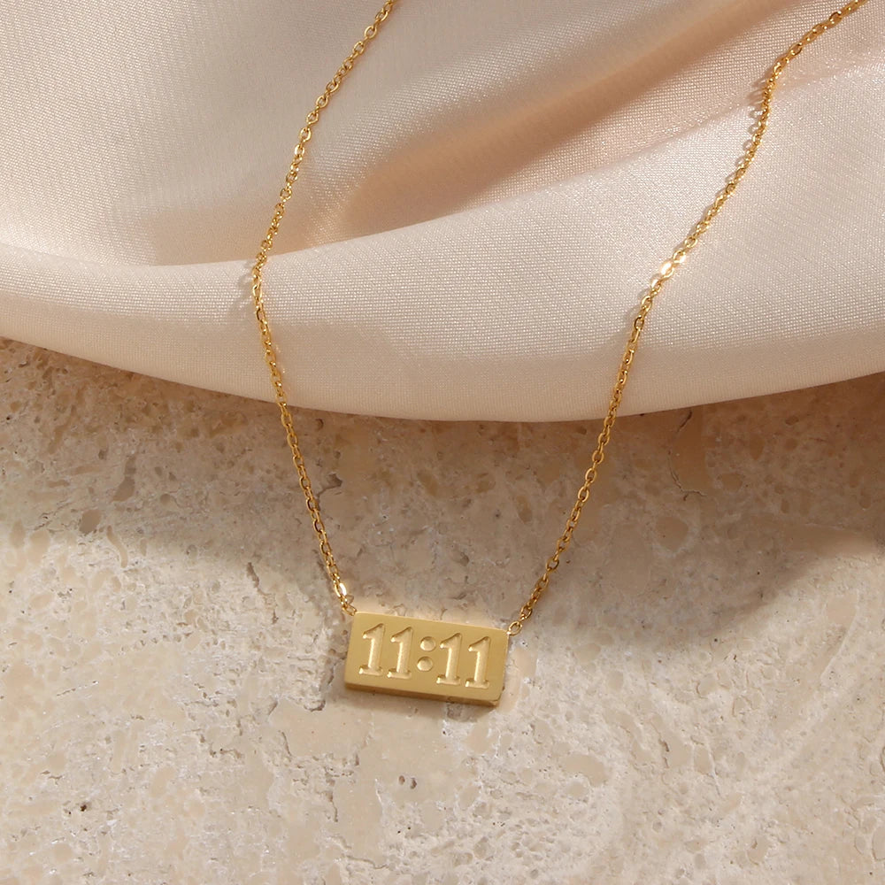 11:11 18k Gold & Silver Number Pendant