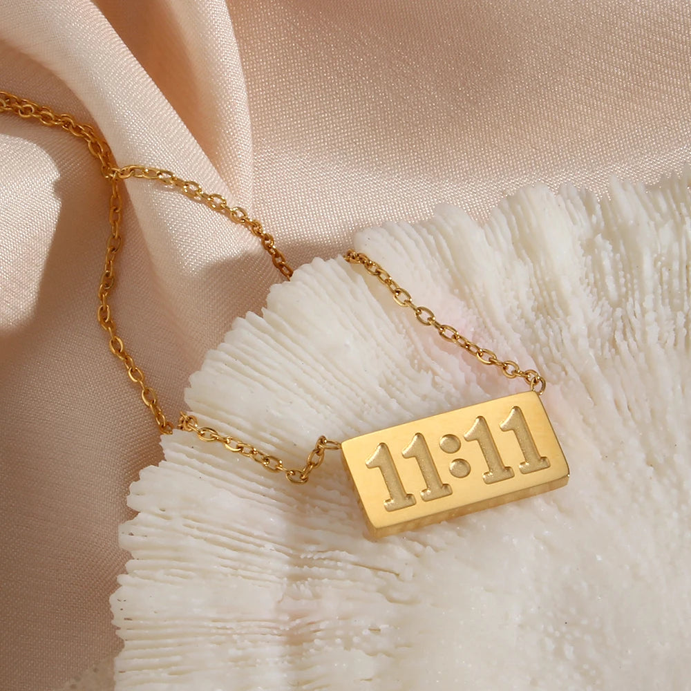 11:11 18k Gold & Silver Number Pendant