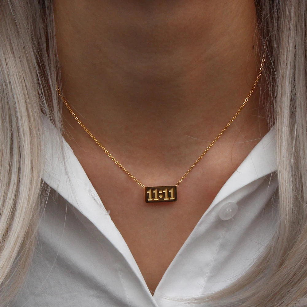 11:11 18k Gold & Silver Number Pendant