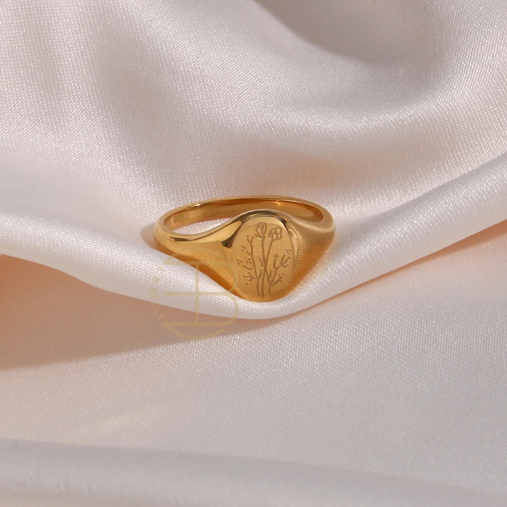 Chloris Wildflower Friendship Rings