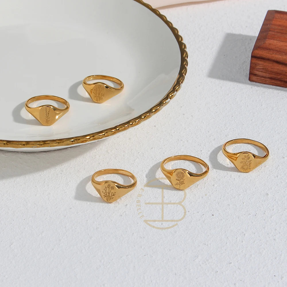 Chloris Wildflower Friendship Rings