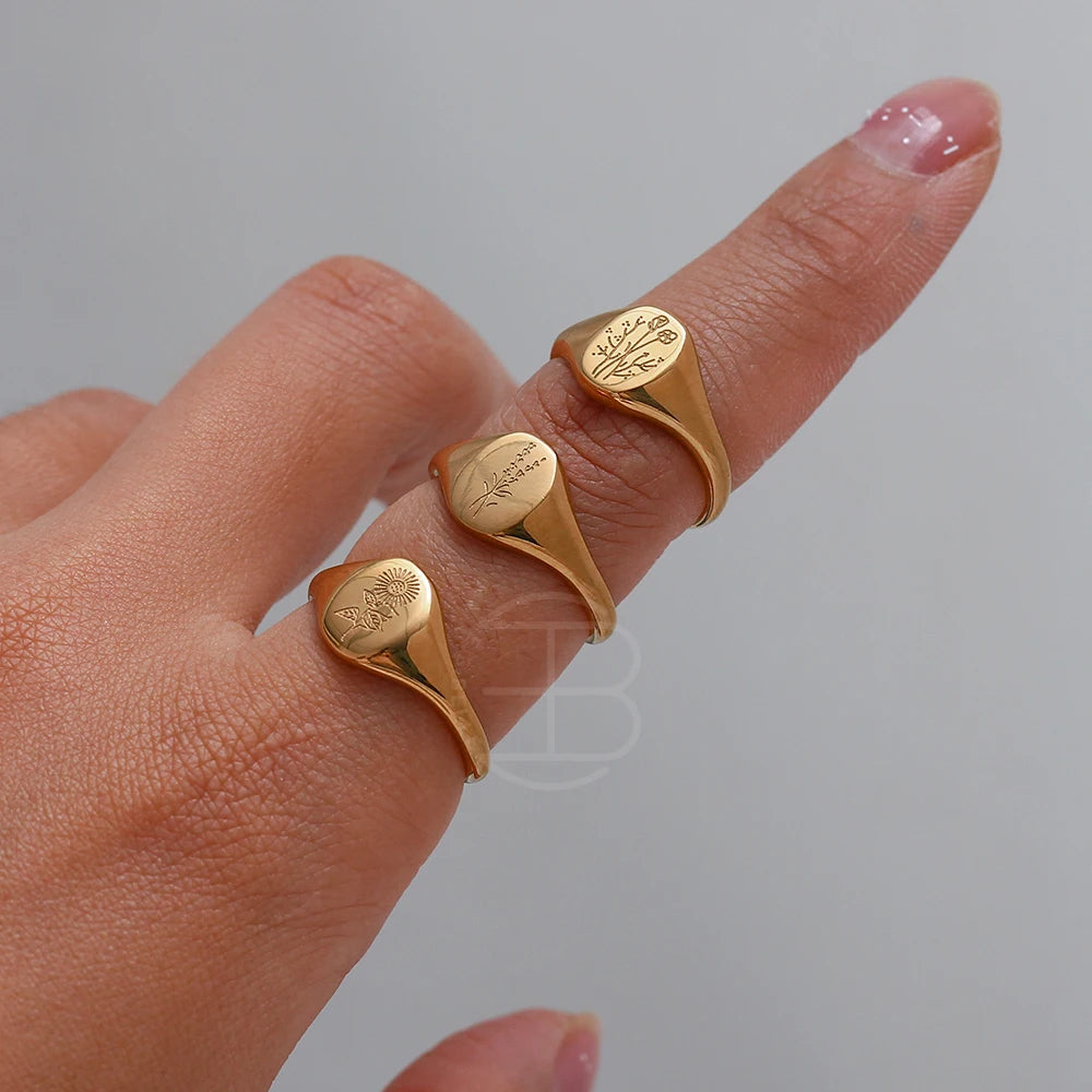 Chloris Wildflower Friendship Rings