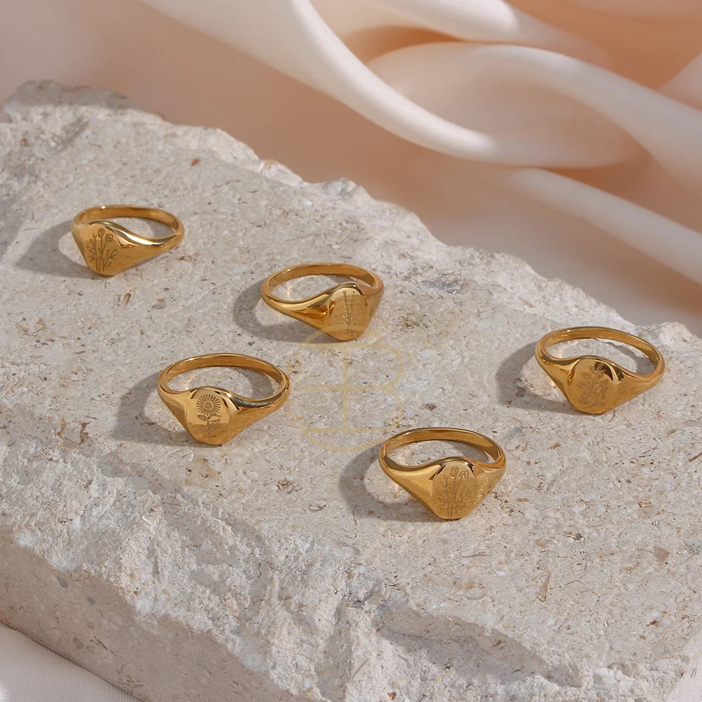 Chloris Wildflower Friendship Rings