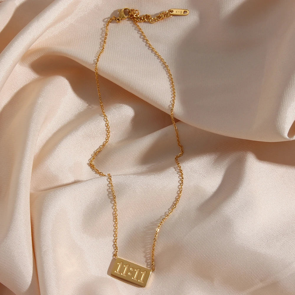 11:11 18k Gold & Silver Number Pendant