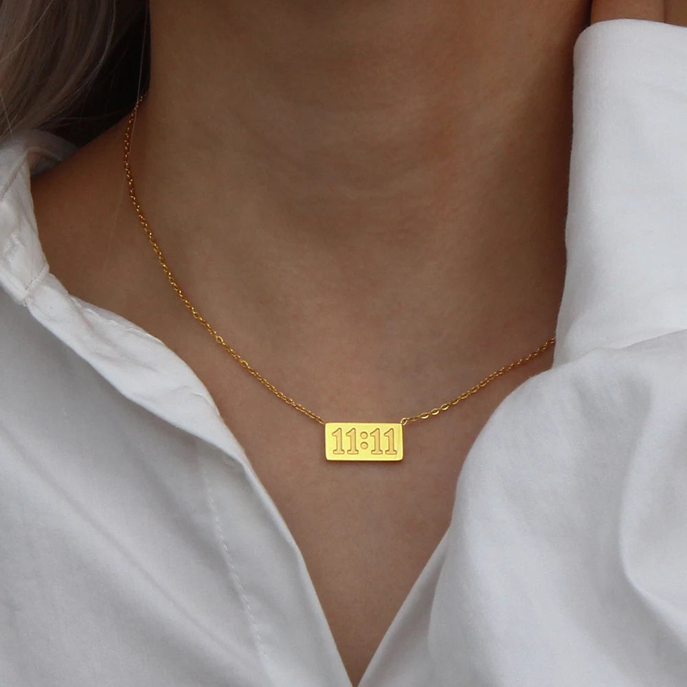 11:11 18k Gold & Silver Number Pendant
