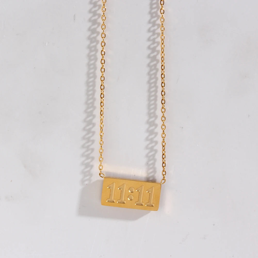 11:11 18k Gold & Silver Number Pendant