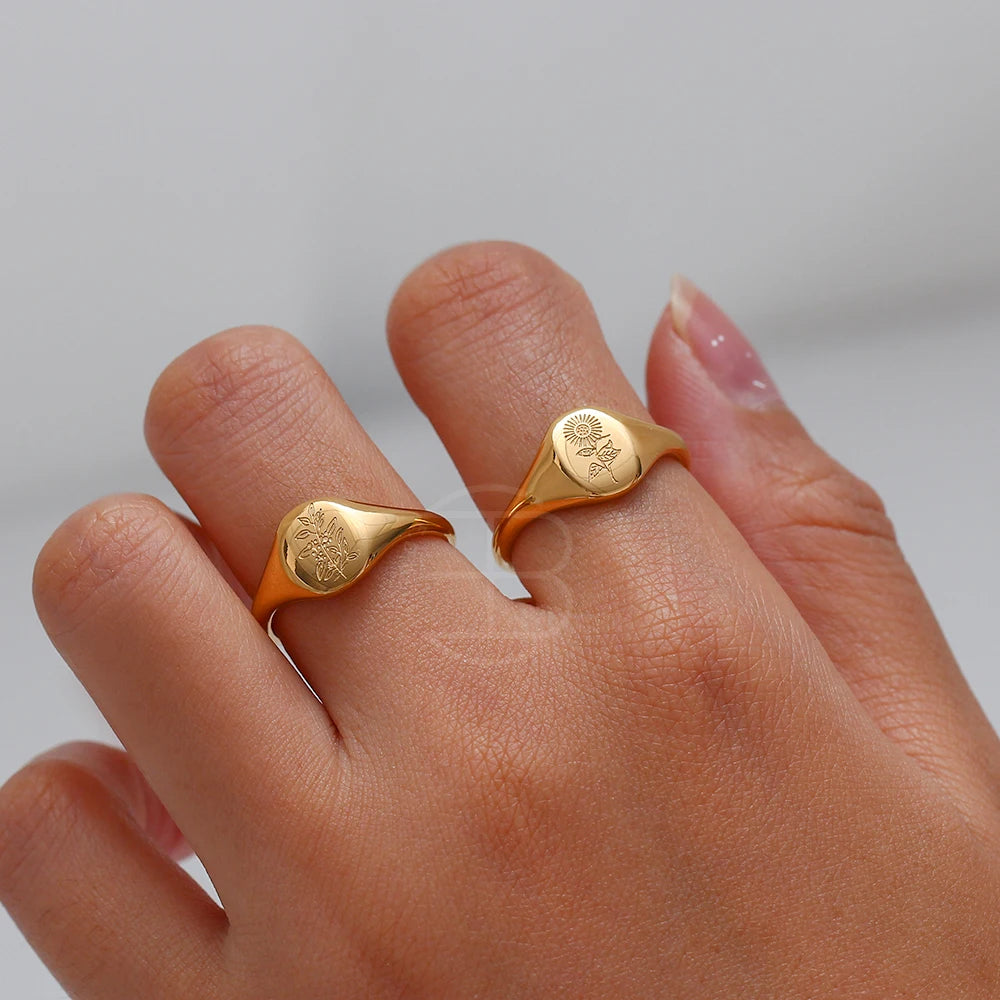 Chloris Wildflower Friendship Rings