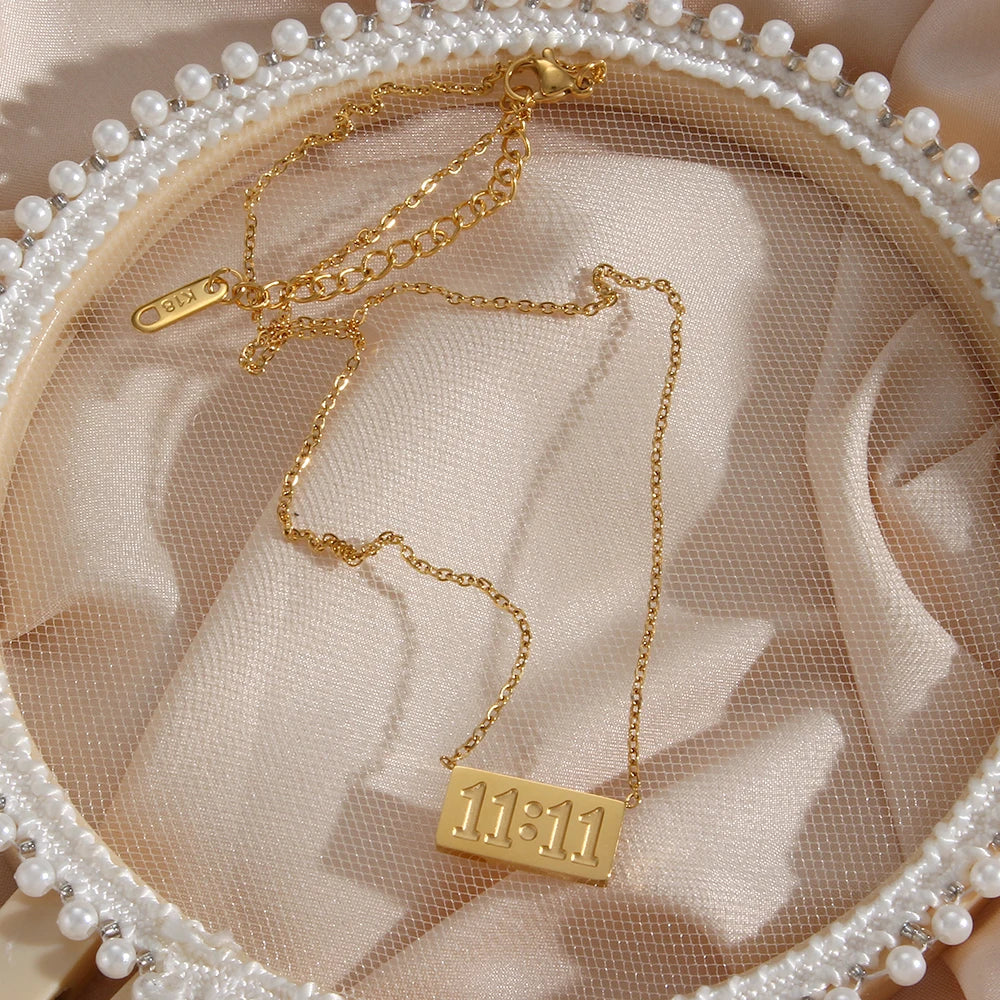 11:11 18k Gold & Silver Number Pendant