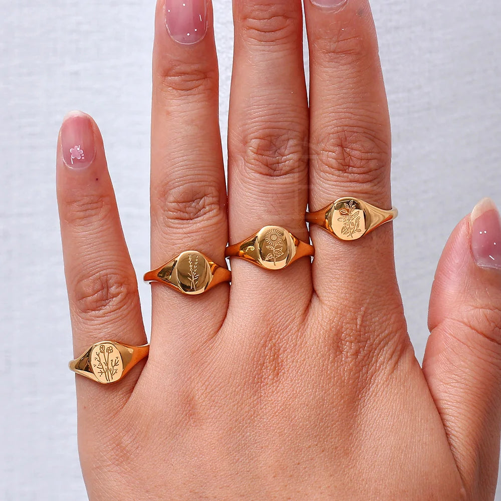 Chloris Wildflower Friendship Rings