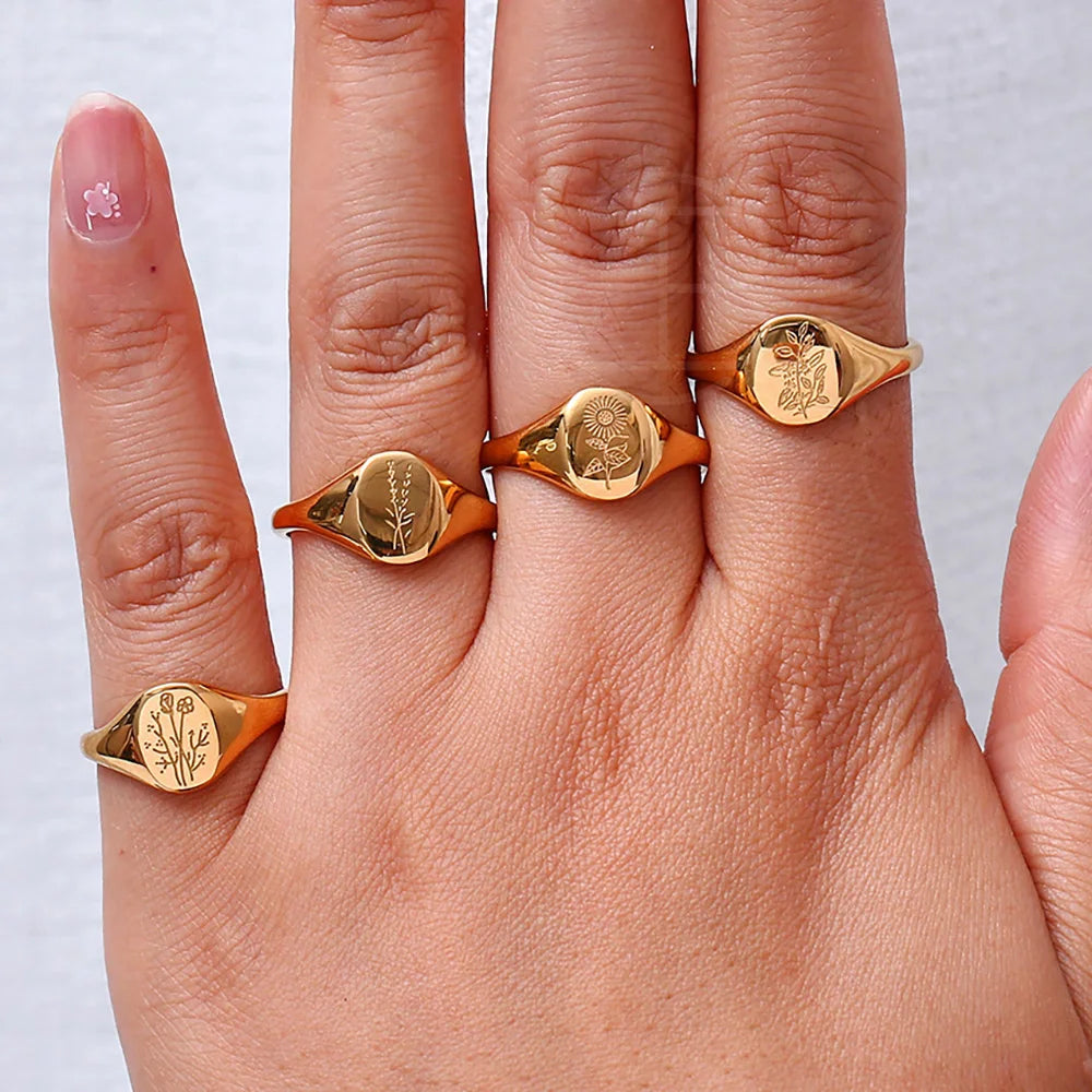 Chloris Wildflower Friendship Rings