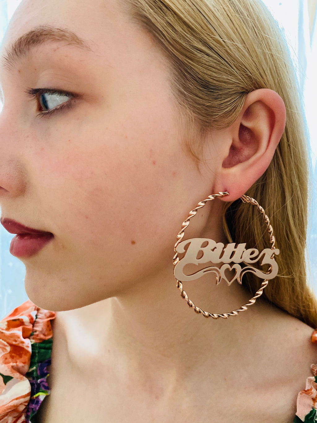 Sassy Custom Name Hoop Earrings