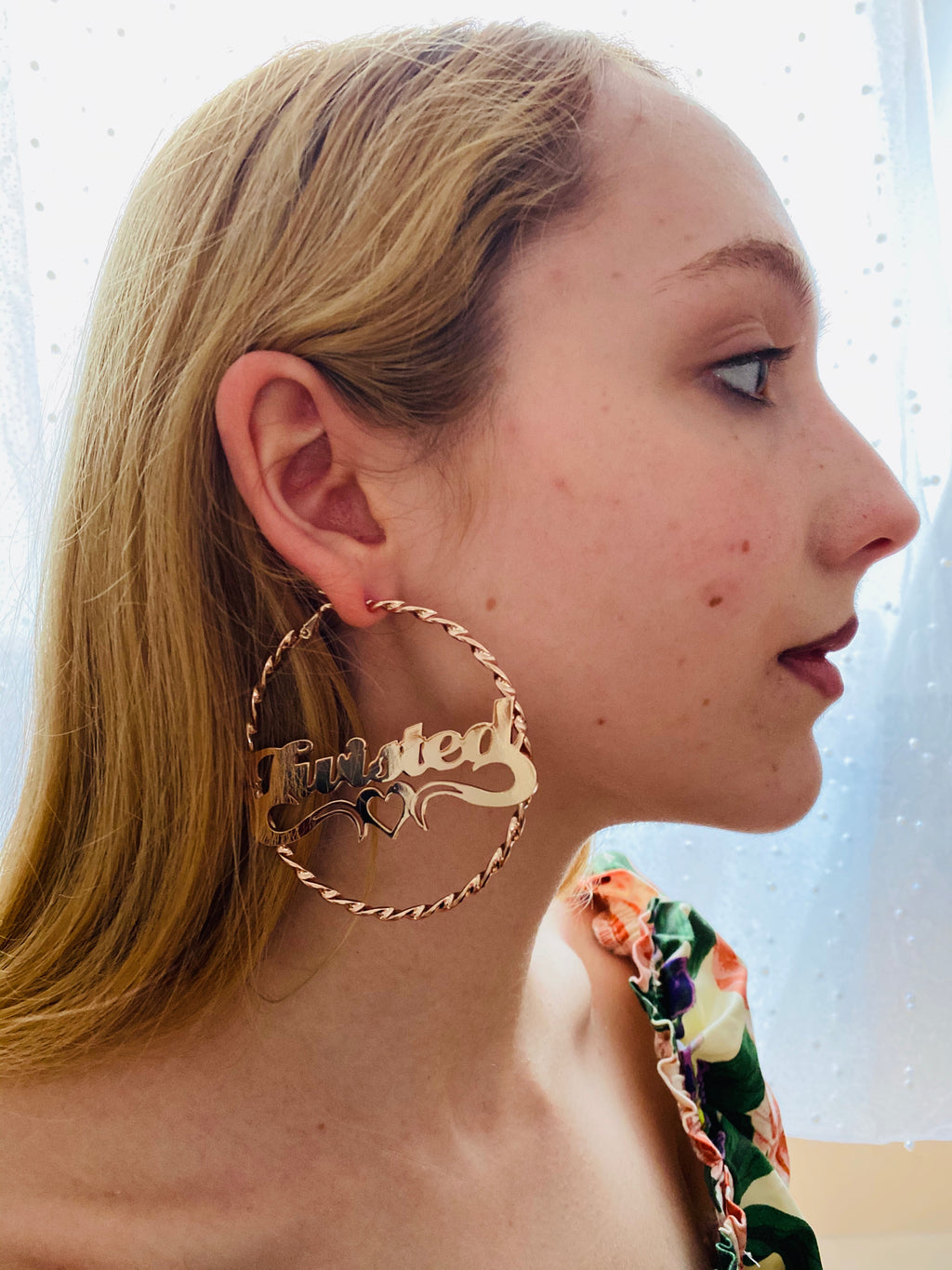 Sassy Custom Name Hoop Earrings