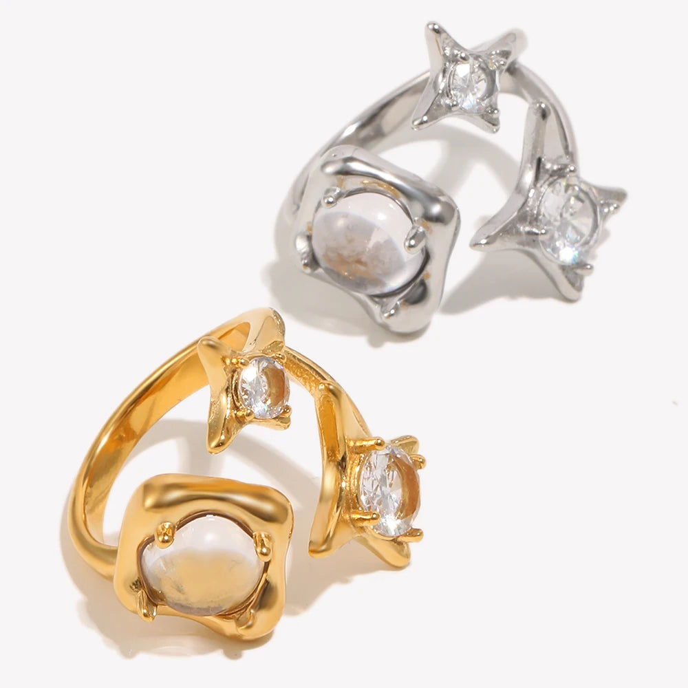 Astraea Star CZ Open Ring
