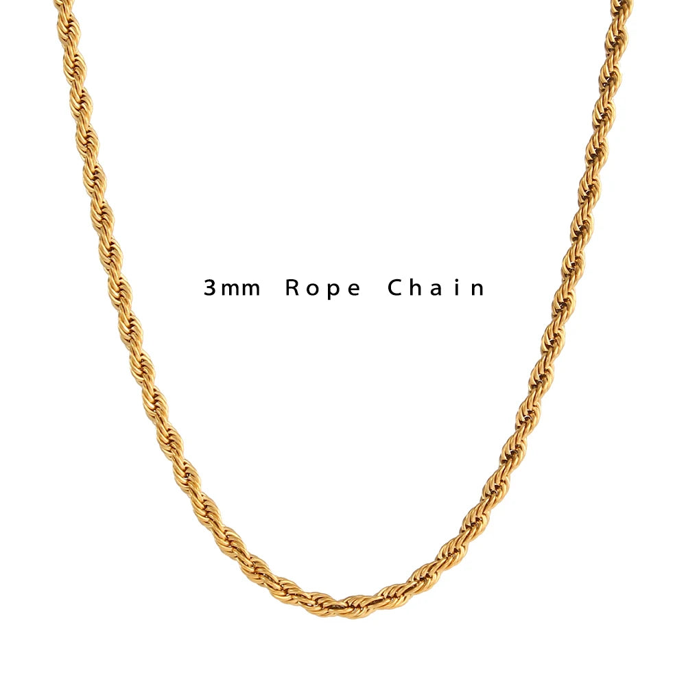 Niamh 18K Gold Twisted Rope Chain Choker & Bracelets