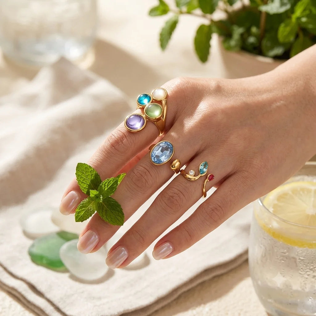 Iris Candy 18K Gold Cocktail Ring