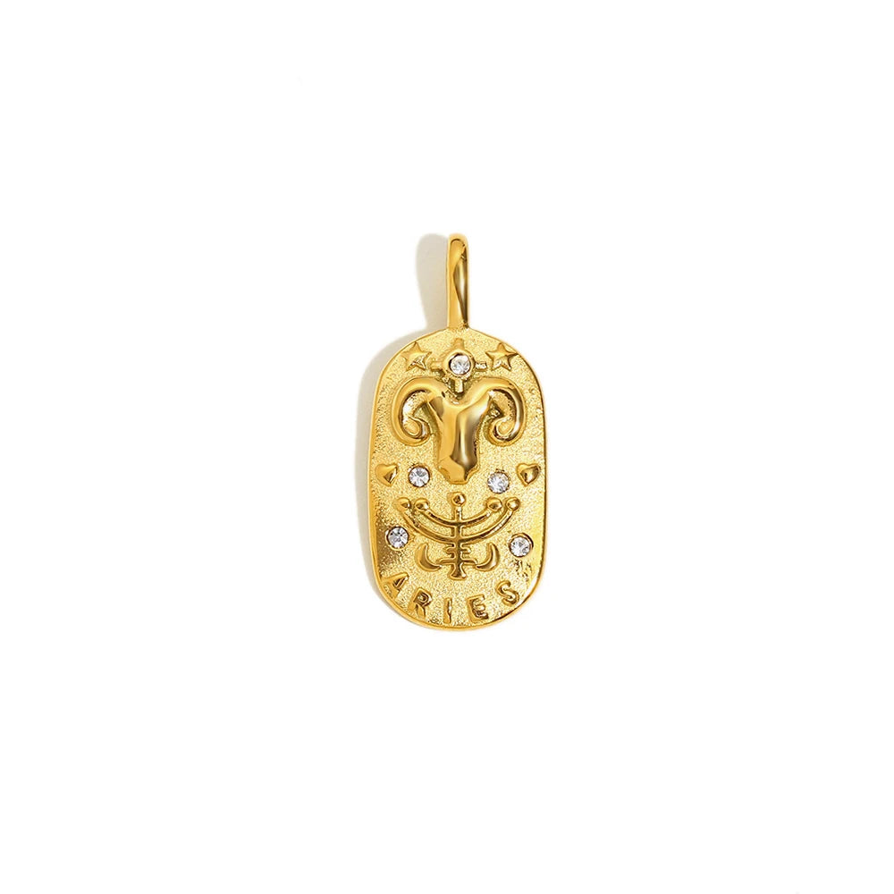 Freyja 18K Gold Plated Zodiac Pendant Necklace