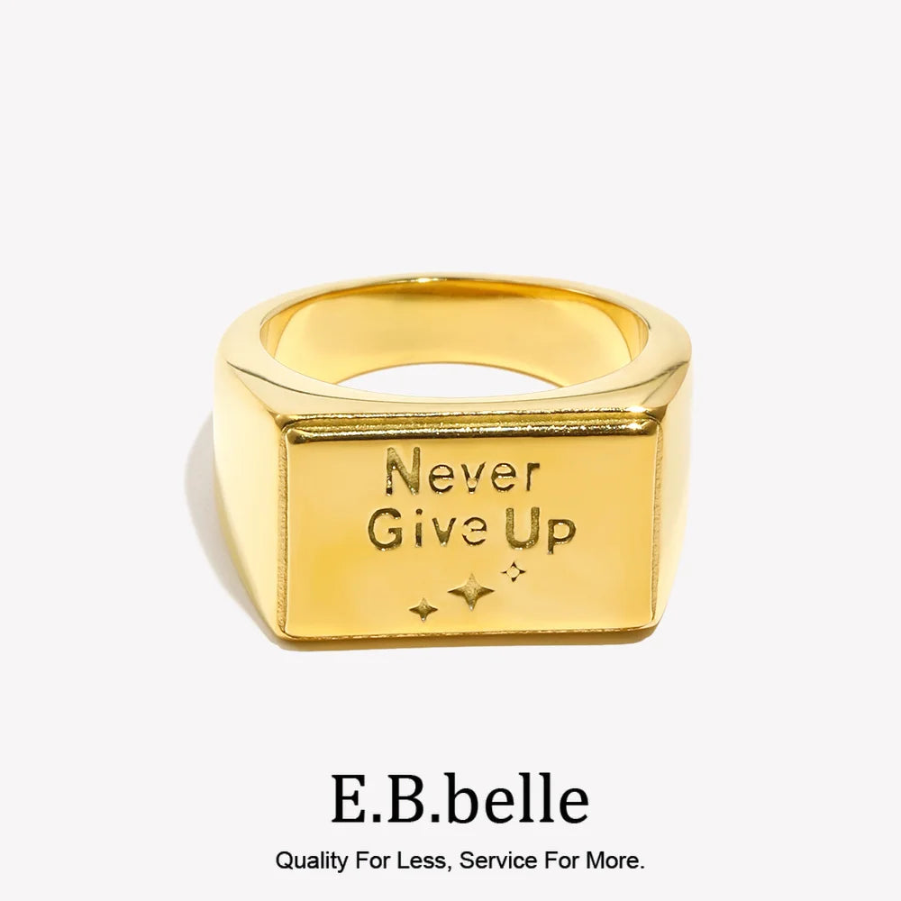 Scáthach "Never Give Up" Ring