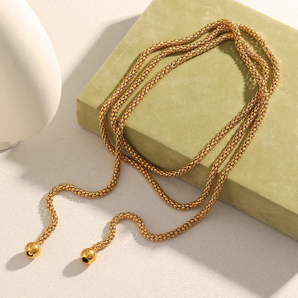 Danu 18K Gold Lariat Necklace