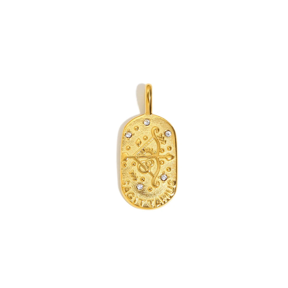 Freyja 18K Gold Plated Zodiac Pendant Necklace