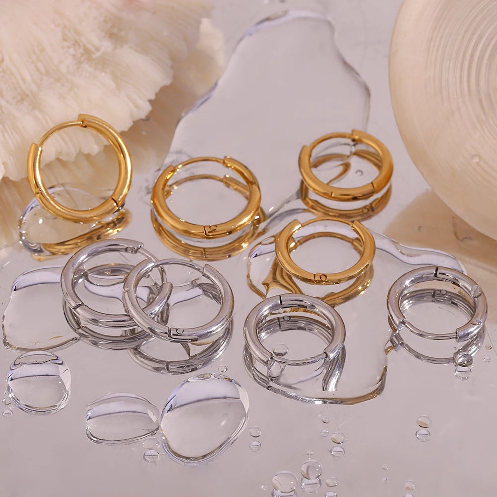 Metis 18k Gold Crystal Pave Huggie Hoops