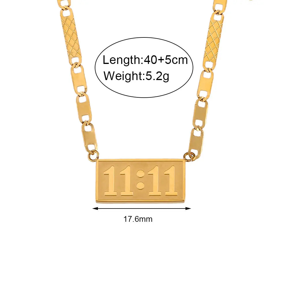 11:11 18k Gold & Silver Number Pendant