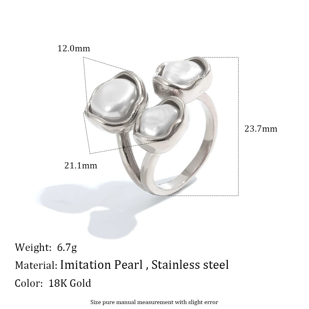 Thetis Baroque Pearl Cuff Ring
