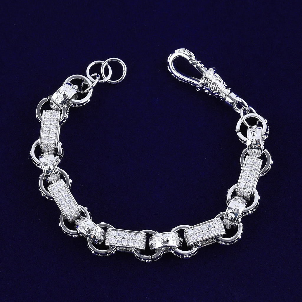 24K Gold Plated Gypsy Link Bracelet for Men