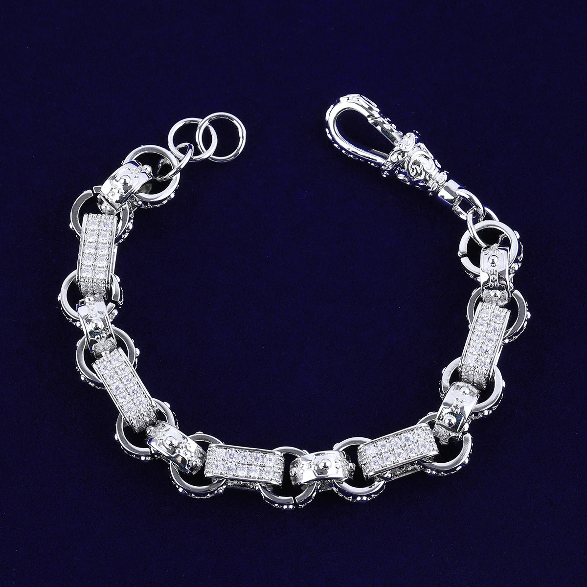 24K Gold Plated Gypsy Link Bracelet for Men