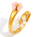 Áine Two Flower Opening Ring