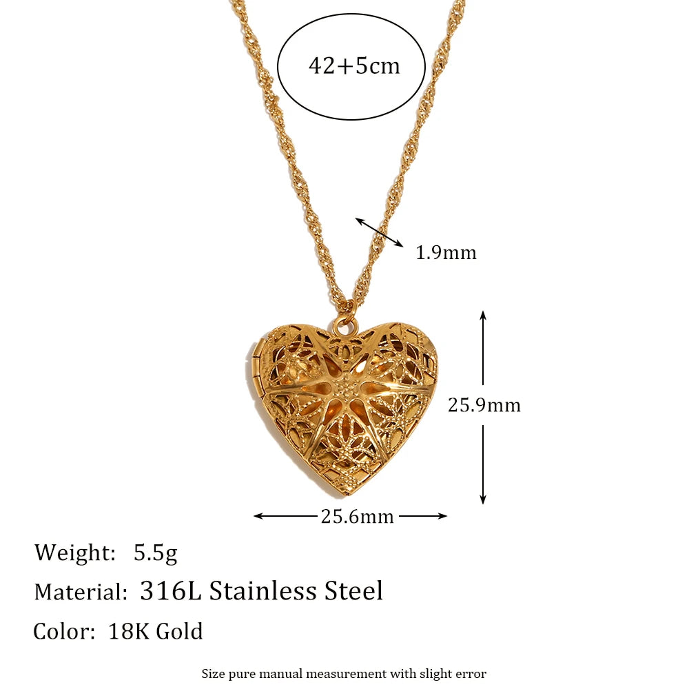 Brigid 18k Gold & Silver Heart Locket (Photo)
