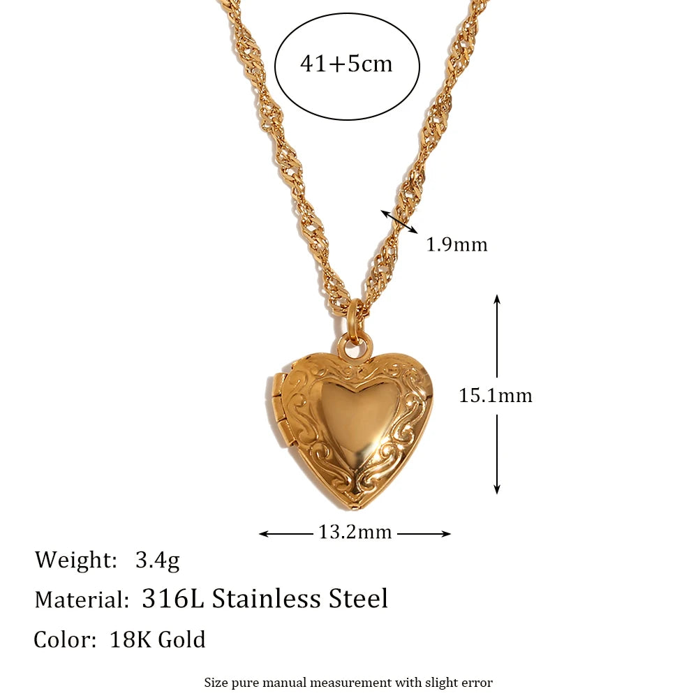 Brigid 18k Gold & Silver Heart Locket (Photo)