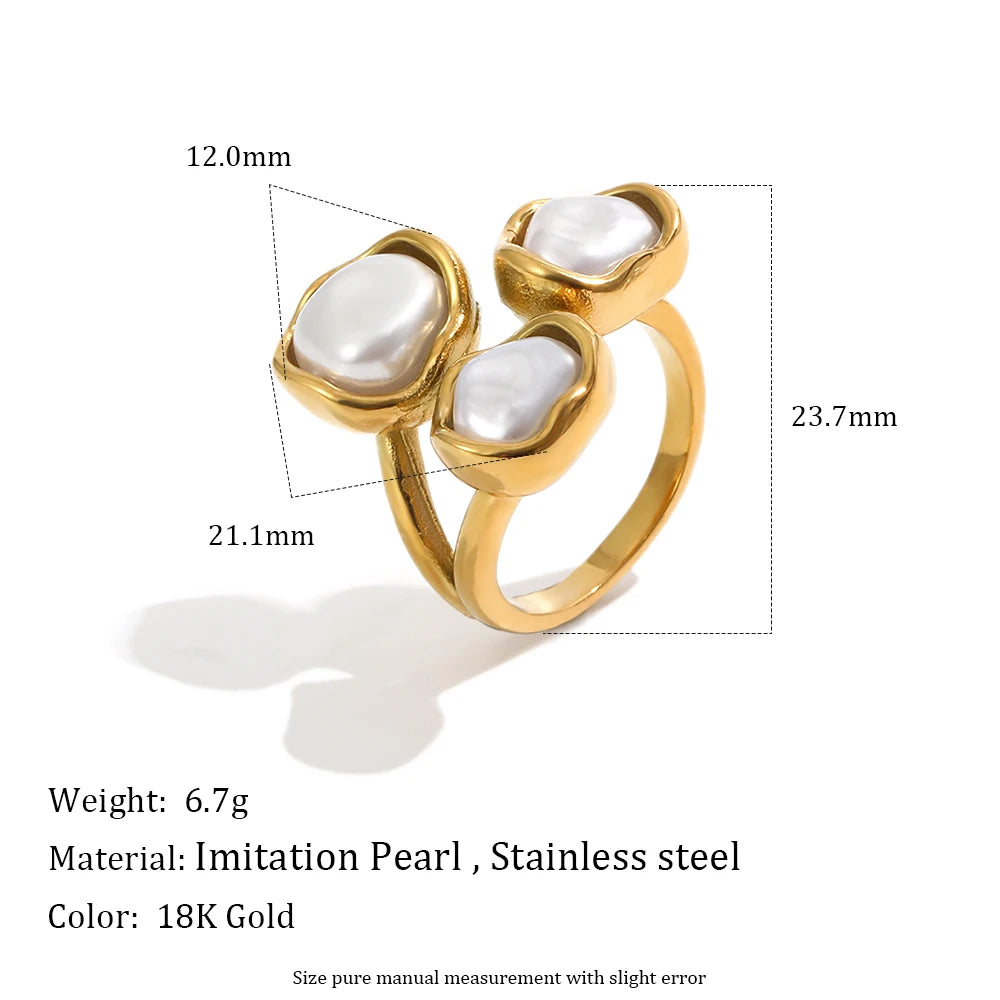 Thetis Baroque Pearl Cuff Ring