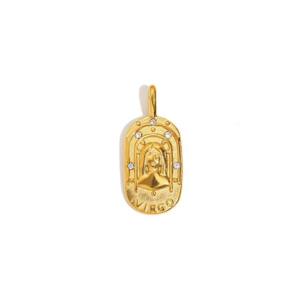 Freyja 18K Gold Plated Zodiac Pendant Necklace