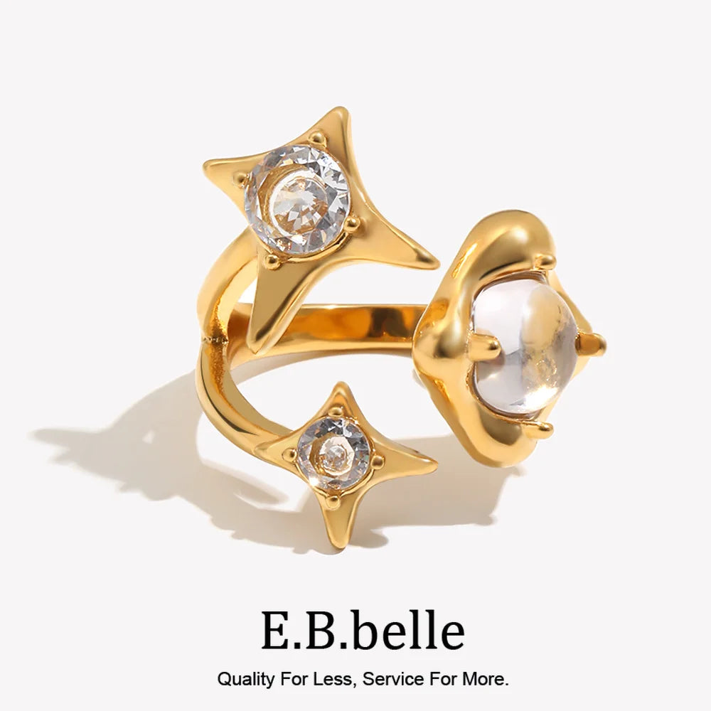 Astraea Star CZ Open Ring