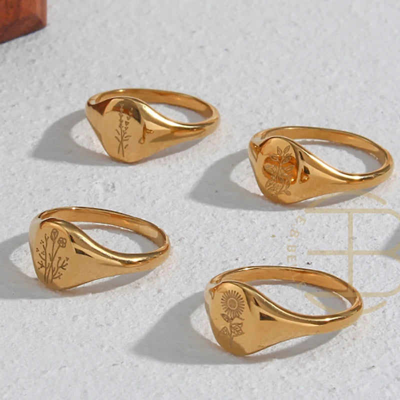 Chloris Wildflower Friendship Rings