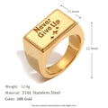 Scáthach "Never Give Up" Ring
