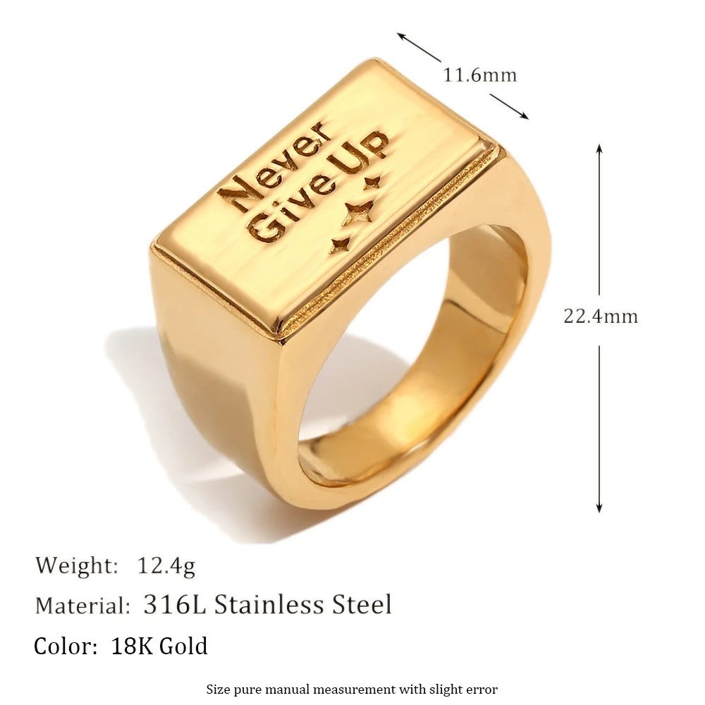 Scáthach "Never Give Up" Ring