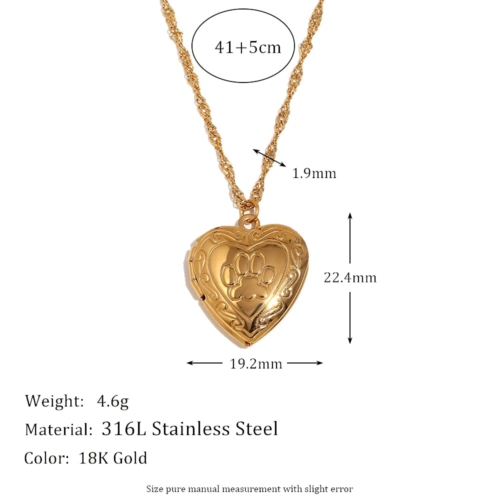 Brigid 18k Gold & Silver Heart Locket (Photo)