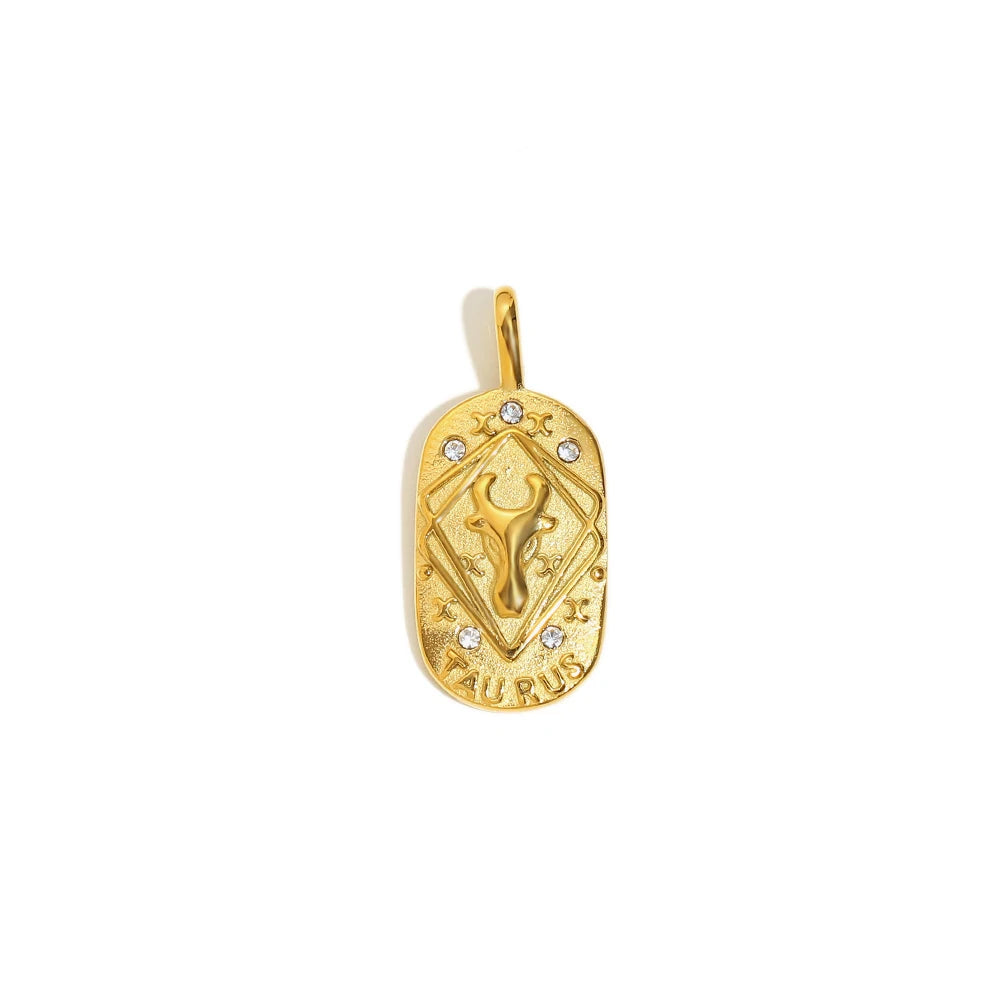 Freyja 18K Gold Plated Zodiac Pendant Necklace