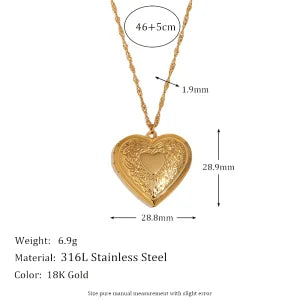 Brigid 18k Gold & Silver Heart Locket (Photo)