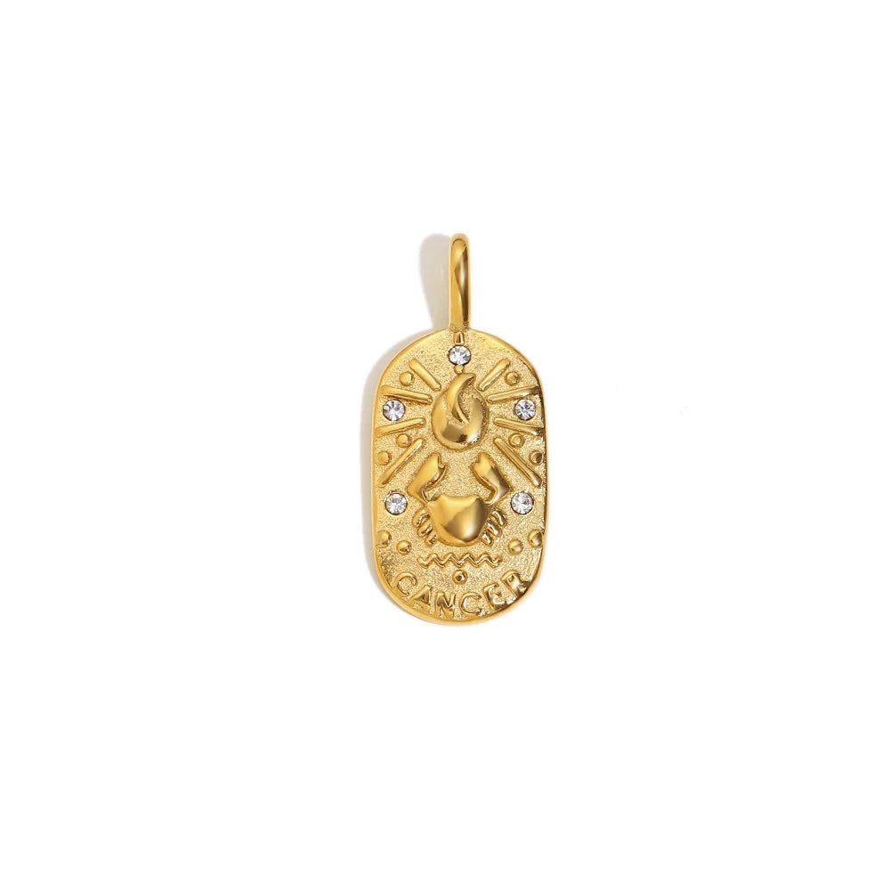 Freyja 18K Gold Plated Zodiac Pendant Necklace