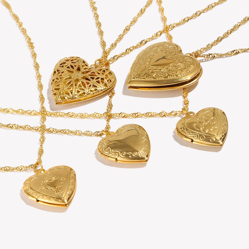 Brigid 18k Gold & Silver Heart Locket (Photo)