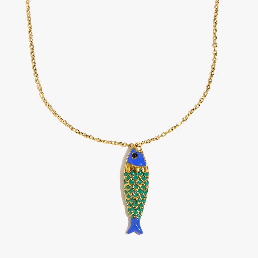 Mykonos 18K Gold Plated Fish Pendants