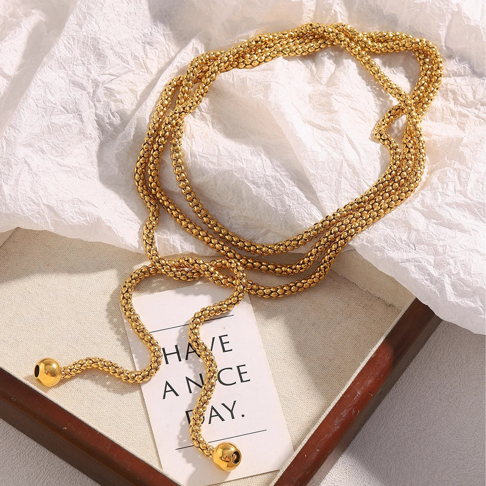 Danu 18K Gold Lariat Necklace