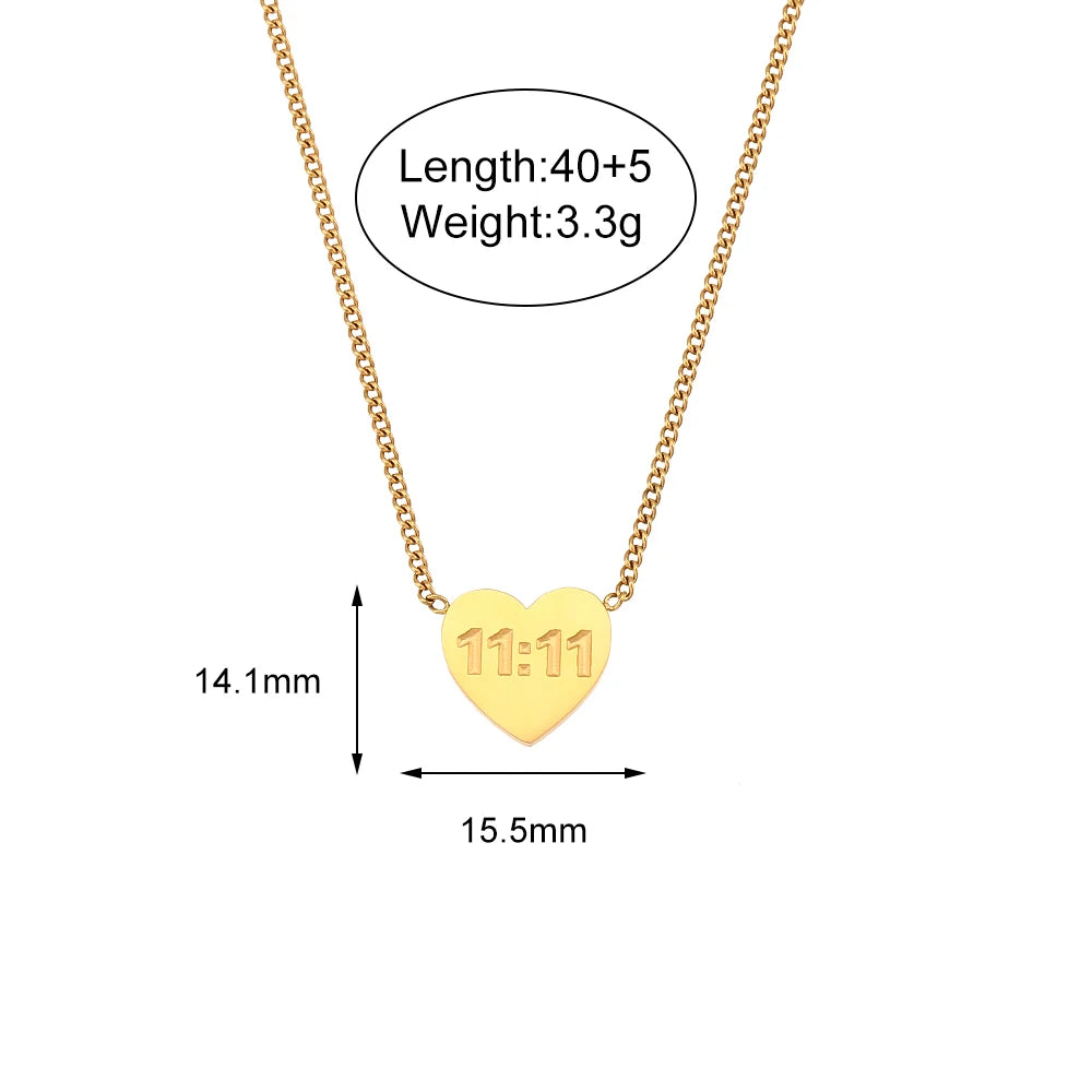 11:11 18k Gold & Silver Number Pendant