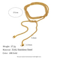 Danu 18K Gold Lariat Necklace