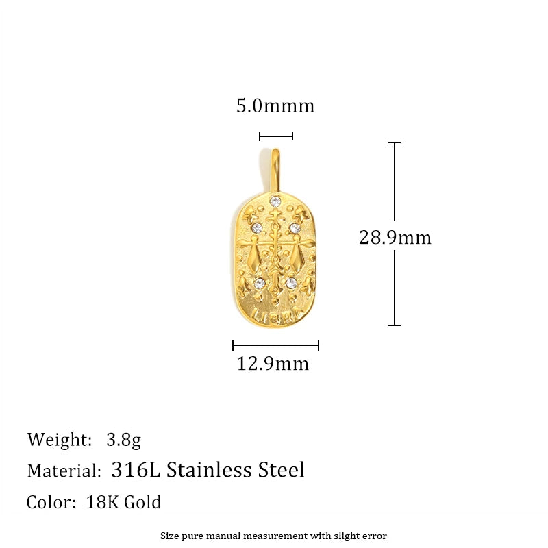 Freyja 18K Gold Plated Zodiac Pendant Necklace