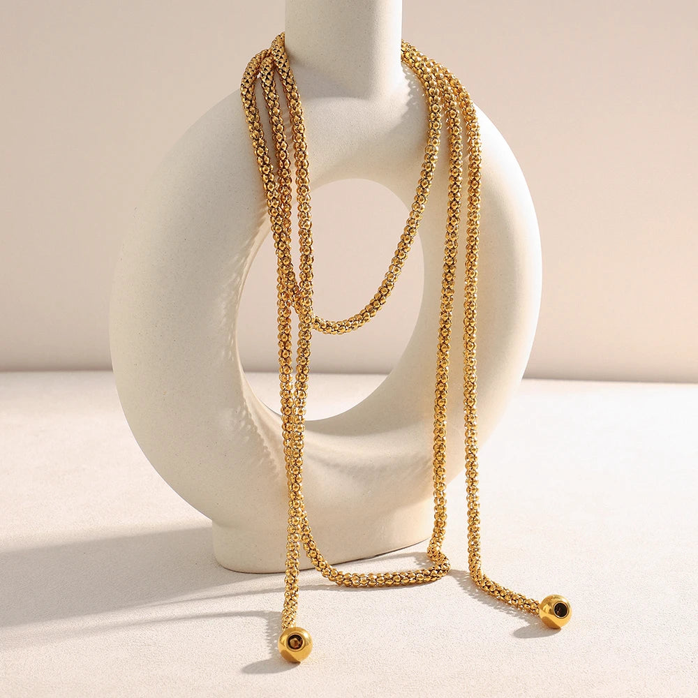 Danu 18K Gold Lariat Necklace